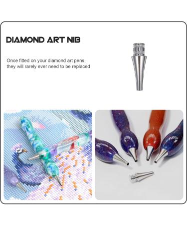 SEWACC Rhinestone Sticky Pen Tips 6pcs Cases Nail Embroidery Drill Art Tool Point for Steel Tips Pen Replacement Diy Heads 2.2X0.5cm - Buy Online on GoSupps.com