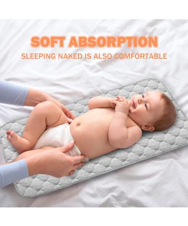 Waterproof Changing Pad Liners 26 x 13 - Hypoallergenic & Reusable - 3 Pack Portable Baby Diaper Change Mat - Gray - Buy Online on GoSupps.com