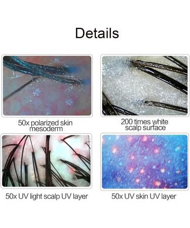 Analyseur de peau et de cheveux d tecteur de cuir chevelu avec cran de 4 zones testeur d'huile et d'humidit du follicule pileux objectif 50 /200 Blanc - Buy Online on GoSupps.com