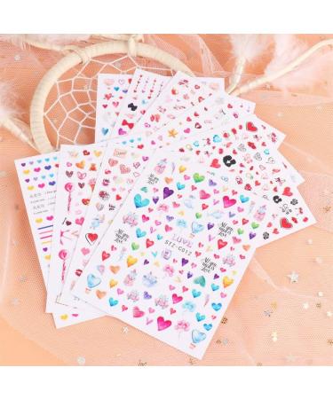 Manicure Valentine Water Tranfer Decals Sliders Red Pink Butterfly-shapeBow Love Heart 3D Nail Art Stickers(STZ-C019) - Buy Online on GoSupps.com