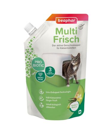 Beaphar - Multi Frisch - The active odor stopper for cat toilets - with probiotics - protects the microbiome - biodegradable - pH -neutral - vanilla and melon - 400 g