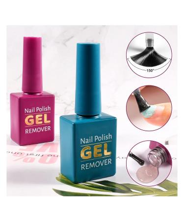 Gel Nail Polish Remover 2PC Set - Quick & Easy Soak-Off Magic Gel Remover - Professional Non-Irritating Formula - 30ml - Buy Online on GoSupps.com