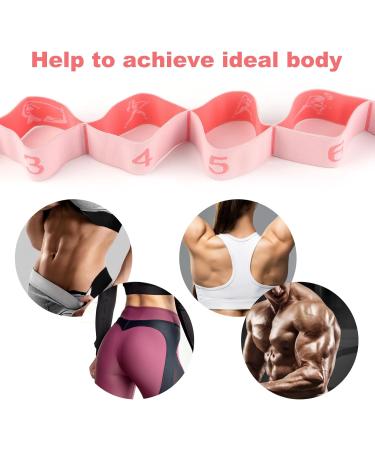 Buy 2-Piece Yoga Belt & Fitness Straps - Highly Elastic Stretch Band with 9 Loops for Pilates Dance Gymnastics | Effective Stretching Tool for All Levels - Buy Online on GoSupps.com