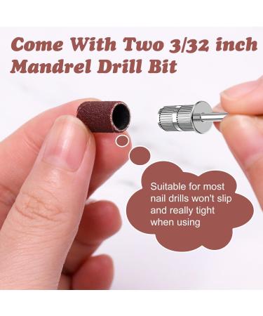 Subay 100Pcs 180 Grit Fine Sanding Bands for Nail Drill - Electric Nail Files for Acrylic Nails, Gel Manicures, and Pedicure - Silver - Buy Online on GoSupps.com