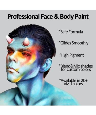 Mysense Yellow Face Paint - Water Based, Non-toxic Cream for Adults and Kids - Halloween Costume SFX Cosplay Makeup - 0.6 OZ (18ml) - Buy Online on GoSupps.com