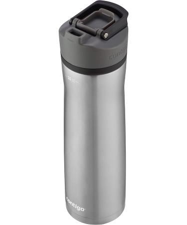 Contigo AUTOSEAL 24oz Water Bottle with Licorice Lid - Steel/Licorice - Buy Online on GoSupps.com
