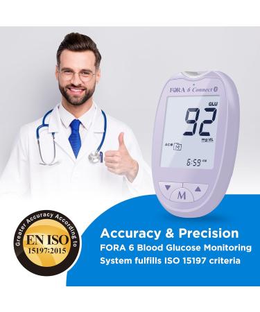 Fora 6 Connect: All-in-One Health Measuring Device | Blood Sugar Ketone Cholesterol & More | Bluetooth E-Diary | Lavender Lila | No Test Strips Needed | International Shipping - Buy Online on GoSupps.com