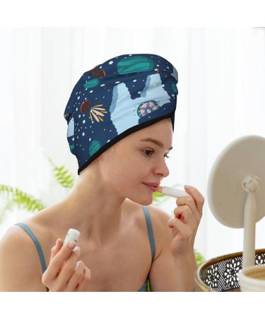 Alpaca Astronaut Microfiber Hair Towel Wrap - Super Absorbent Coral Velvet Quick Dry Cap for Long & Curly Hair | Ideal for Women - Buy Online on GoSupps.com