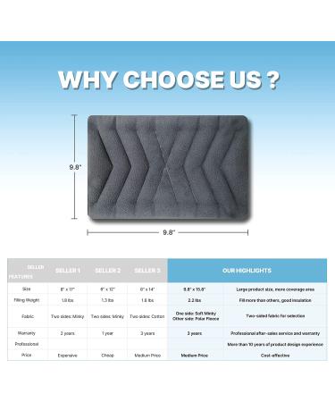 Moist Heat Therapy Microwave Heating Pad 16x10 - Neck & Shoulder Pain Relief - Dark Gray - Buy Online on GoSupps.com