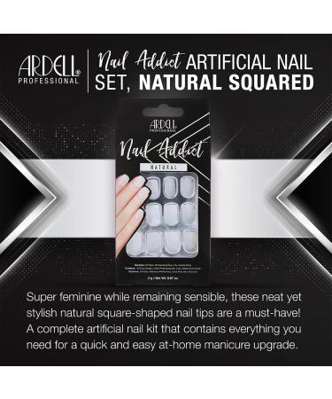 Buy Ardell Nail Addict - Natural Style Artificial Nails | Salon Quality Nail Tips for Home Use (Natural Squared) - Fast International Shipping - Buy Online on GoSupps.com
