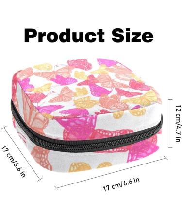 Butterfly Watercolor Pink Menstrual Cup Storage Pocket | Women s Makeup Organizer Band | Travel Size Big Capacity | 1 Count - Buy Online on GoSupps.com