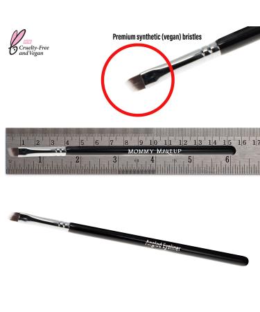 Angled Eyeliner Brush - Soft Vegan Bristles Cruelty-Free Hand-Cut - Perfect Precision by Mommy Makeup - Ship Worldwide - Buy Online on GoSupps.com