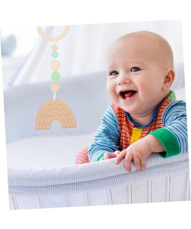 Toyvian 4pcs Baby Gym Soft Toy Set - Nordic Style Green Hanging Baby Play Gym Toys 26X8.5CM - Buy Online on GoSupps.com