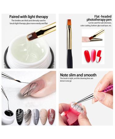 8 Part Nail Brush Set for Nail Art - 5 PCs Rosa & 3 PCs Black Detail Brushes for UV Gel & Acrylic Designs - Buy Online on GoSupps.com