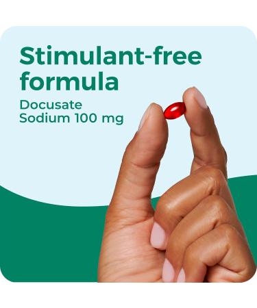 Dulcolax Stool Softener Laxative Liquid Gel Capsules Gentle Constipation Relief for Hard Dry Stools Docusate Sodium 100 mg 100 Count 2 pk 100 Count (Pack of 2) - Buy Online on GoSupps.com