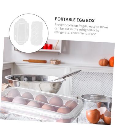 GLEAVI 2pcs Box Refrigerator Fridge Egg Dispenser Fresh-keeping Egg Bag Egg Box Shipping Box Multi-layer Whitex2pcs 27.5x13cmx2pcs - Buy Online on GoSupps.com