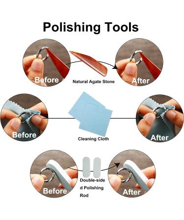 YUEARN 11Pcs Ring Sizer Measuring Tool Kit for Jewelry Making - Premium Set with Mandrel, Hammer, and Polishing Tools - Buy Online on GoSupps.com