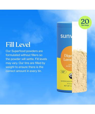 Sunwink Digestion Lemonade Powder - Organic Superfood for Debloat & Gut Health - Amla, Dandelion & Chicory Root Extract - 4.2oz - Buy Online on GoSupps.com