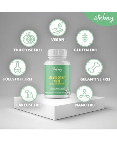 Vitabay St. John's Wort Extract 5000 mg - 120 Vegan Capsules | High Dose Hypericin | Made in Germany | Natural Mood Support - Buy Online on GoSupps.com