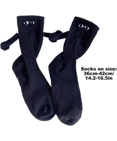 Magnetic Suction 3D Couple Socks - Holding Hands Funny White Socks - Buy Online on GoSupps.com