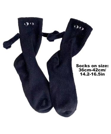 Hand in Hand Funny Couple Socks - Magnetic Magnet Holding 3D Doll Design (2-Pack White) - Buy Online on GoSupps.com