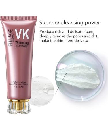 AILKE BOOST LUSTER AILKE Whitening antiaging facial cleanser oil control cleans pores reduces blackheads and pimples does not dry out the skin for all skin types facial cleansing 120 ml pack of 2 2 pieces - Buy Online on GoSupps.com