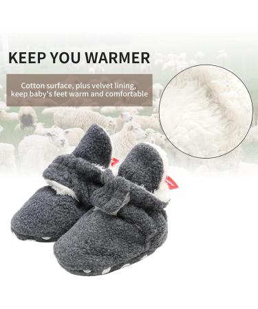 EDOTON Unisex Newborn Winter Boots 12-18 Months - Navy Gray Stripe Bootie Sock - Buy Online on GoSupps.com