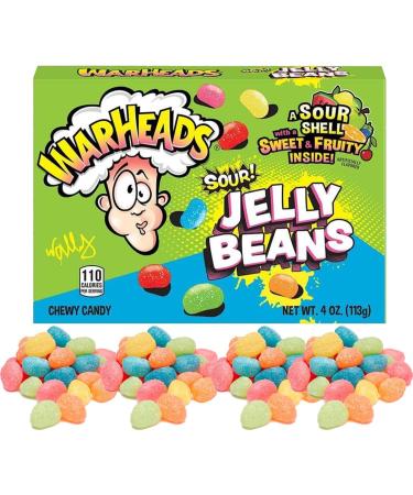 Warheads Cubes Jelly Beans Lil Worms Ooze Chewz Candy Box - 4 x Random Mixed Warheads Candy Box - Buy Online on GoSupps.com