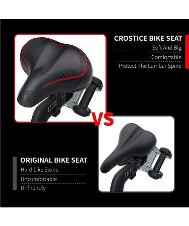 Crostice Wide Bike Seat for Peloton Bike & Bike Plus | Upgraded Comfort Cushion for Women & Men | Oversize Saddle Cover Pad | Red | W10.2 - Buy Online on GoSupps.com