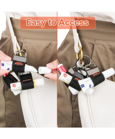 Chapstick Holder 4-Pack with Key Ring - Portable Lip Balm Holder Keychain for Lipstick, Balm & Gloss - Buy Online on GoSupps.com