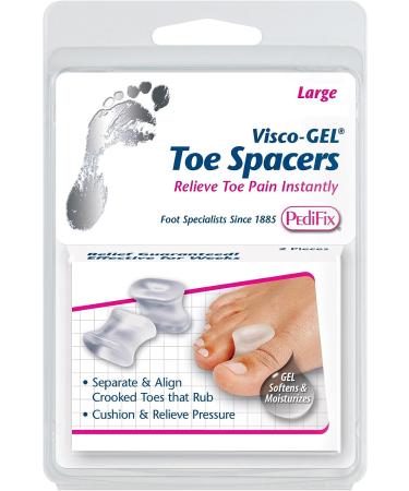 Pedifix Visco-Gel Toe Spacers - Large | Comfortable Toe Separators - Buy Online on GoSupps.com