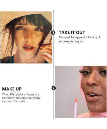 Alipis 10 pi ces Tube Gloss Vide Plastique Transparent pour Brillant L vres Rechargeable et Portable Flacon Rond Argent  - Buy Online on GoSupps.com