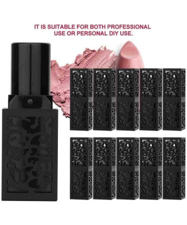 Dekaim Empty Lipstick Tubes - 10 Pack 12.1mm DIY Lip Balm Containers - Black - Perfect for Cosmetics & Travel - Buy Online on GoSupps.com