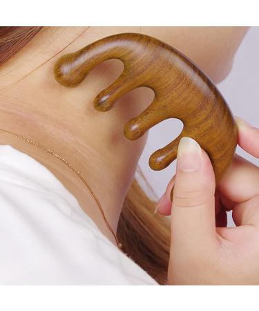 Head Massage Comb Gua Sha - 5 Wide Teeth Scalp Massager for Hair Care | International Shipping - Buy Online on GoSupps.com