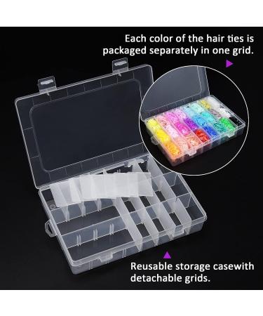 2000 Pcs Colorful Hair Rubber Bands with Organizer Box - Mini Elastic Hair Ties for Girls - 24 Colors - Ideal for Thin or Thick Hair - Buy Online on GoSupps.com