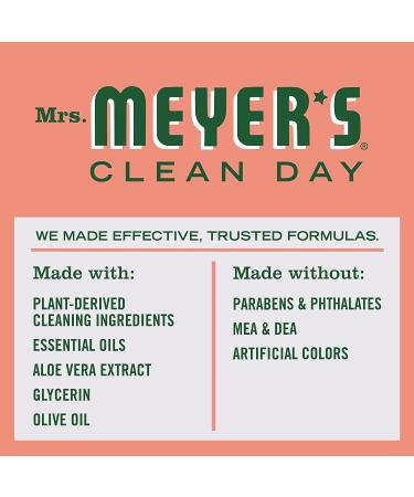 Mrs. Meyer's Clean Day Hand Soap 12.5 fl oz - Geranium Essential Oils, Biodegradable Formula - Pack of 3 - Buy Online on GoSupps.com