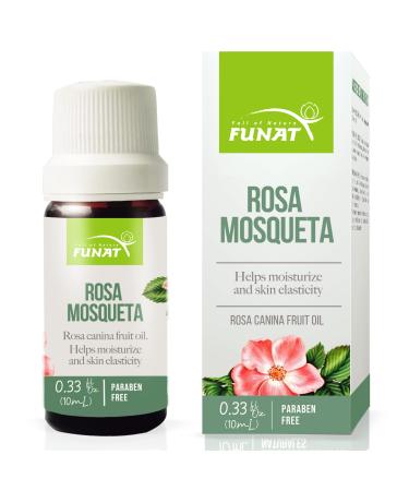Funat Aceite de Rosa Mosqueta para rostro y piel   Rose Hip Seed Oil for face and skin 0.3 fl oz