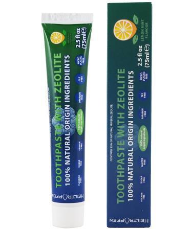 Zeolite Toothpaste | 2.5 fl oz - 75 ml | Fluor-Free | 100% natural origin ingredients | 15% natural mineral Zeolite | Heiltropfen