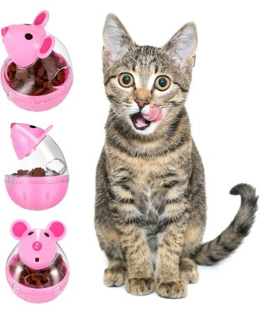 PORTOWN Cat Food Ball Dispenser - Slow Feeder Toy for Interactive Training (Pink White) - 4 Pcs - Buy Online on GoSupps.com