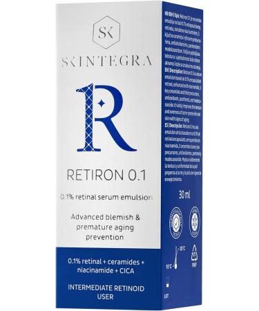 Skintegra Retiron 0.1 - S rum anti- ge avec 0 1 % de r tinal - R duit les rides et les taches pigmentaires - R g n rant et affine l'apparence de la peau - 30 ml - Buy Online on GoSupps.com