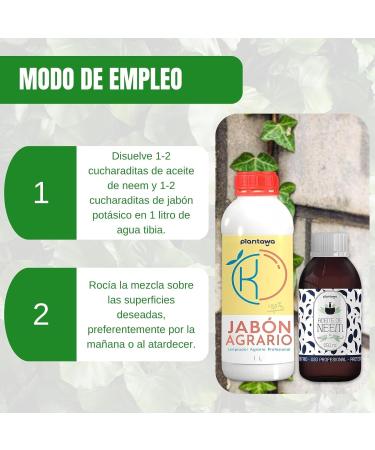  PLANTAWA PLANTAWA Economy Pack: Potassium soap 1 l + neem oil 250 ml + sprayer | hyper concentrated | 100% natural and sustainable. - Buy Online on GoSupps.com