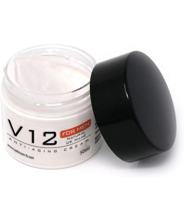 V12 Men's Anti-Aging Cream UK Made With Natural and Organic Ingredients - Paraben and Cruelty FREE - 50ml - Buy Online on GoSupps.com