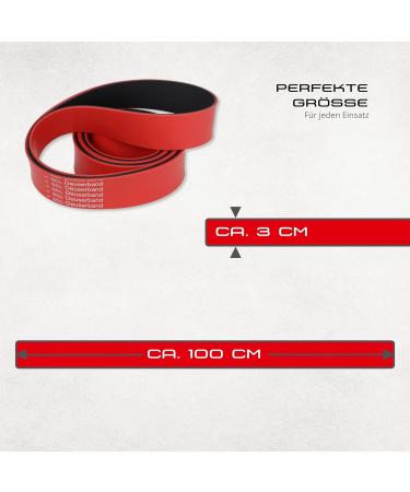 Deuserband Original Theraband Rot - Vegan Natural Rubber Resistance Band for Strength Training Fitness & Yoga | Non-Slip Made in Germany - Buy Online on GoSupps.com