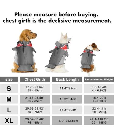 Easilywinlife XL Dog Vest - Adjustable Ripstop Life Jacket with High Buoyancy Rescue Handle & Reflective Strip for Dogs (79 99 cm Gray) - International Shipping Available - Buy Online on GoSupps.com