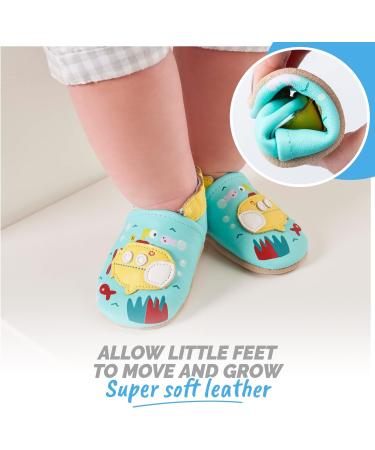 Soft Sole Leather Baby Shoes for Boys and Girls | Toddler Walking Shoes 0-6 Months - Submarine Design - Buy Online on GoSupps.com