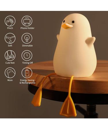 YuanDian Cute Duck Night Light - Perfect Gift for Women, Teen Girls, and Kids. Christmas Seagull Chick Silicone Nightlight for Children - Buy Online on GoSupps.com