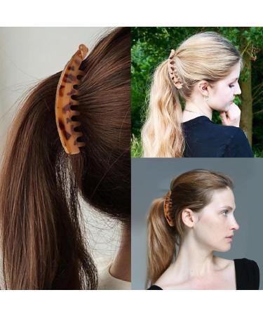 Banana Hair Clip 6 Women's Hair Clips Large Powerful Ponytail Clip Retro Banana Hair Clip Anti Slip Claw Clip Hair Accessories Very Suitable for Various Activities - Buy Online on GoSupps.com