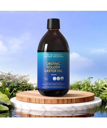 Skinetry Organic Golden Castor Oil - 100% Pure for Hair Skin Nails Brows & Lashes - Hexane-Free - USDA Certified 16.9oz (500ml)  - Buy Online on GoSupps.com