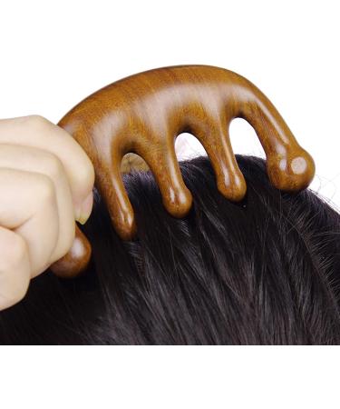 Head Massage Comb Gua Sha - 5 Wide Teeth Scalp Massager for Hair Care | International Shipping - Buy Online on GoSupps.com