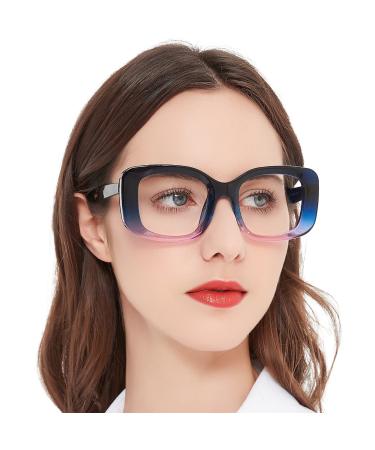 OCCI CHIARI Narrow Rectangular Reading Glasses for Women Stylish Unique Readers Purple 3.0 x